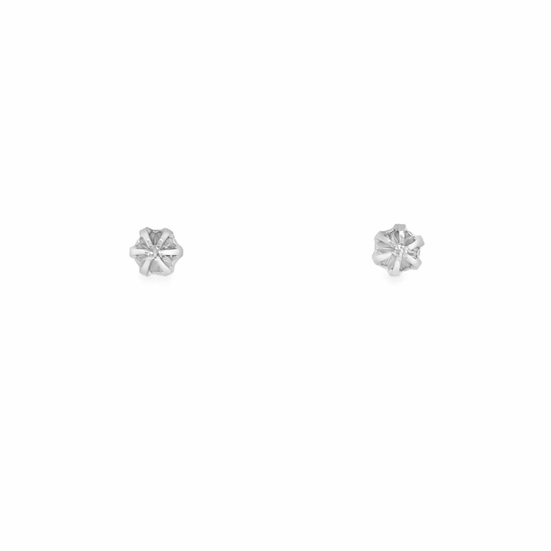 Earrings with diamonds in 14 kt.