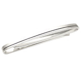 Tie clip with oxidized stripe
