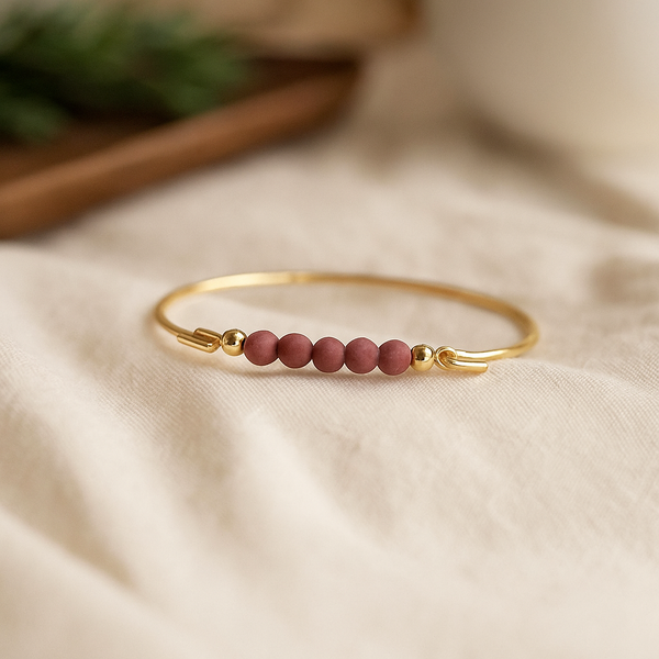 Armreif mit pink Rhodonit Oberteil