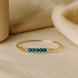 Armring med blå apatit top