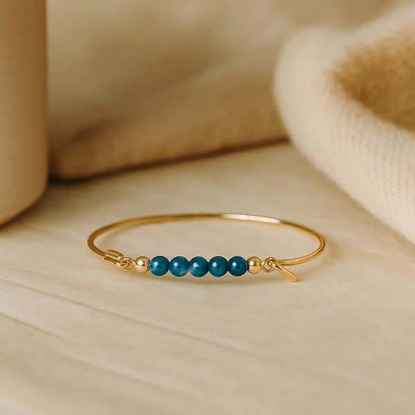 Armreif mit blauem Apatit Oberteil
