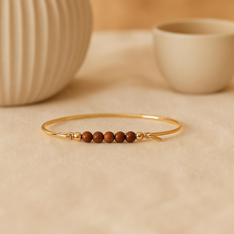 Armring med rød jasper top