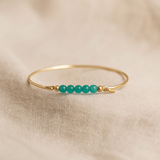 LIMITED: Armring med amazonit top