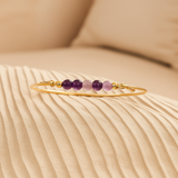 Bangle with mix Amethyst top