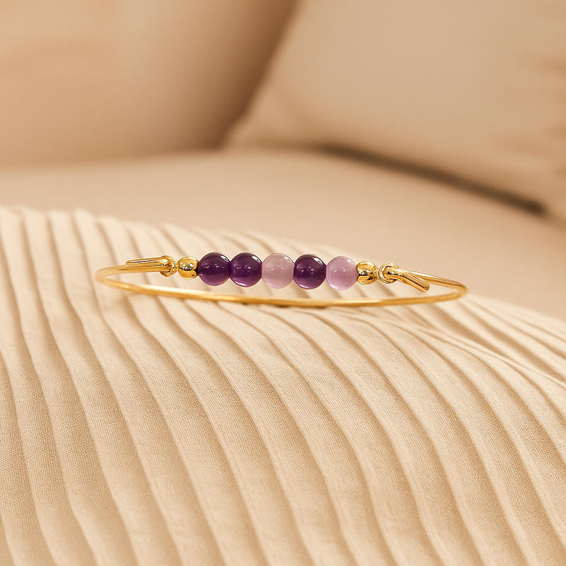 Bangle with mix Amethyst top