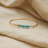 Armring med turkis og akvamarin top