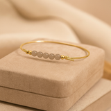 Bangle with Grey moonstone top