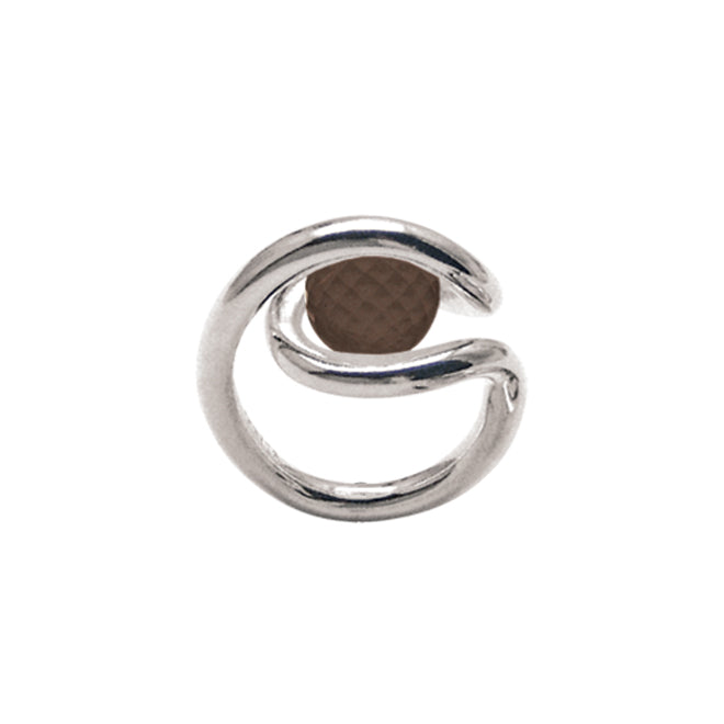 Ring with smokey quartz