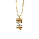 ELSK Pendant in silver with diamond