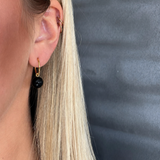 Creolen mit schwarzem Achat im Silber