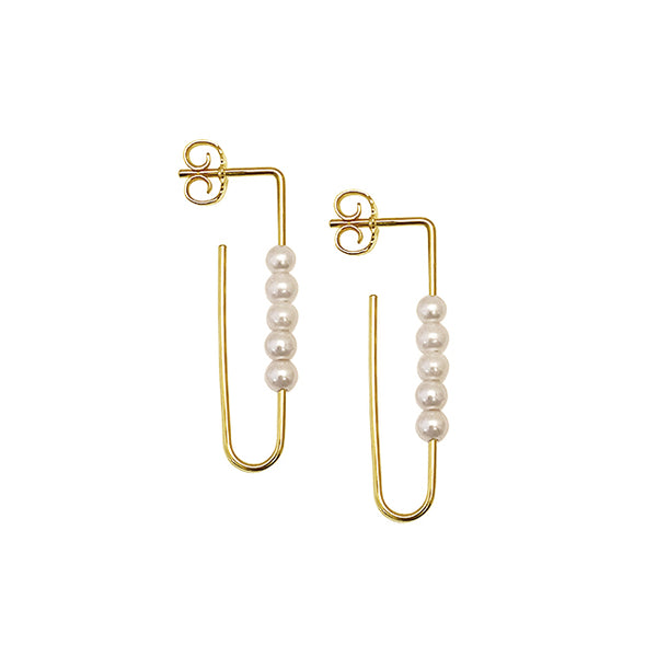 Earrings with 5 pearls