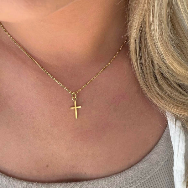 Cross pendant 14K gold