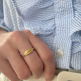 Feather ring mini 14K Gold