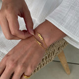 Initials bracelet goldplated