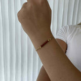 Armring med rød jasper top