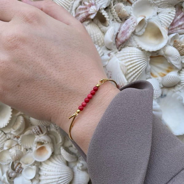 Bangle with Coral top