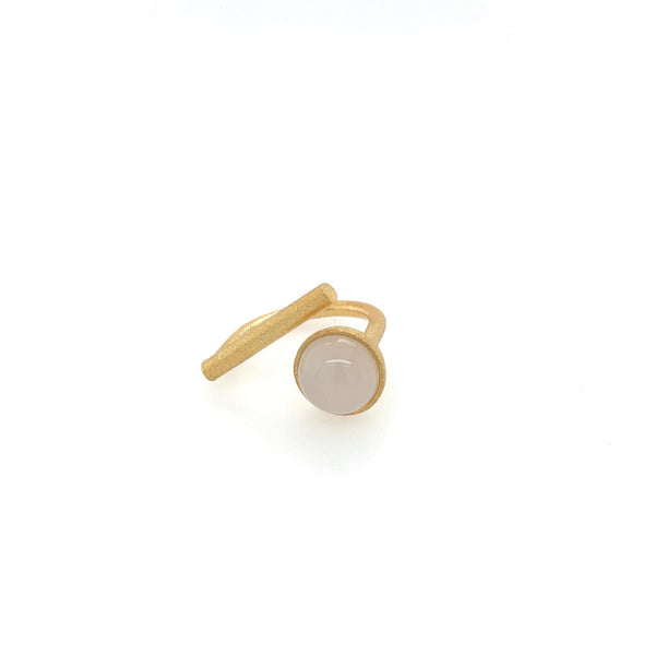 Simplicity ring with white moonstone