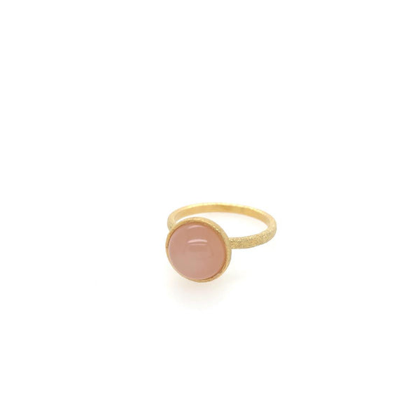 Warna ring with peach moonstone