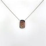 Pendant in silver with 14K gold