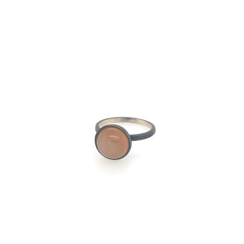 Warna ring with peach moonstone
