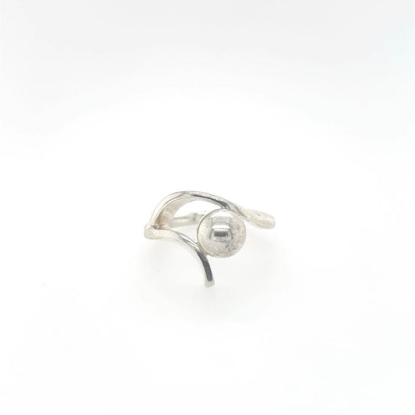 Bobble ring med sølvkugle