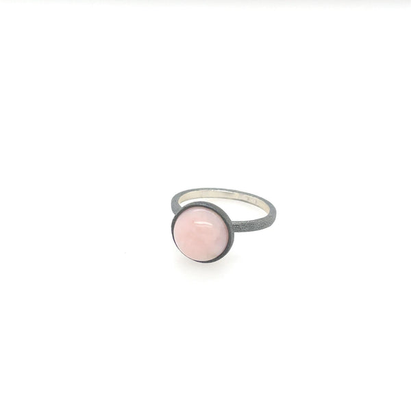 Warna ring with pink opal