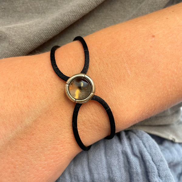 Colormatch bracelet with smokey quartz