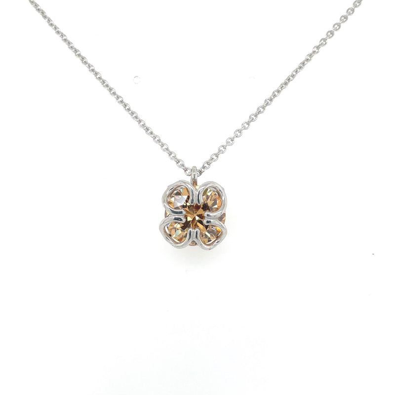 Glamour pendant with orange zirconia