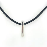 Leather chain with silver pendant