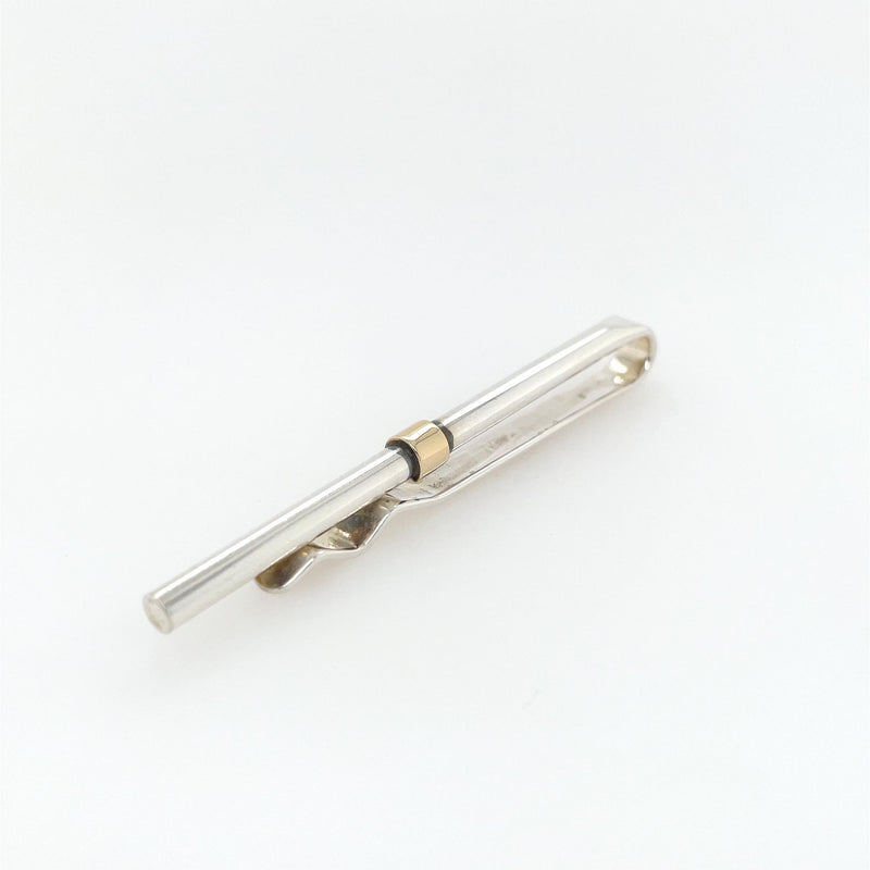 Tie clip with 14K gold