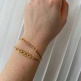 Bangle with heart top