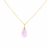 Pendant with facetted rose quartz