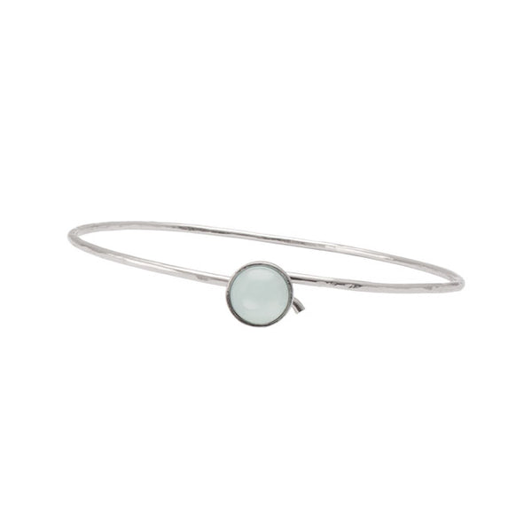 Bangle with aquamarine