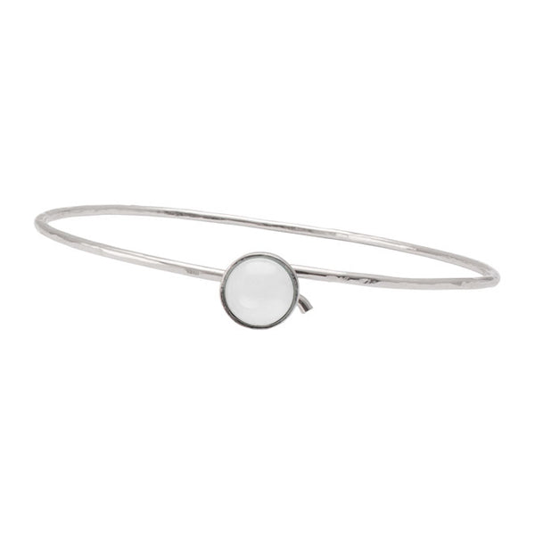 Bangle in silver with Moonstone