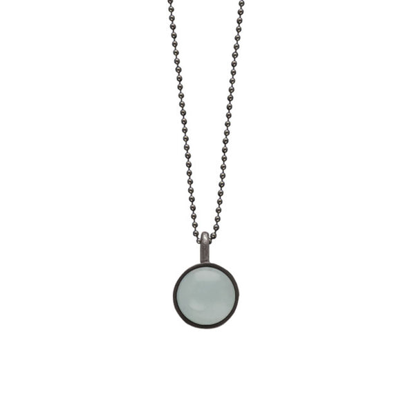 Pendant in silver with aquamarine