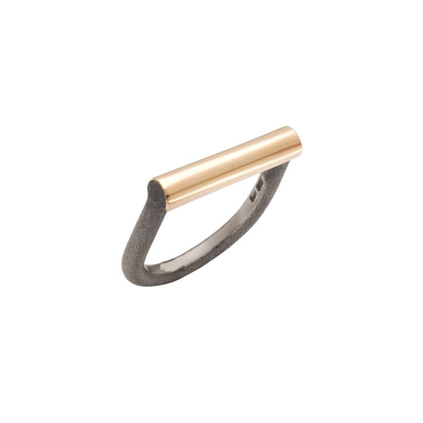 MIU ring with 14K gold