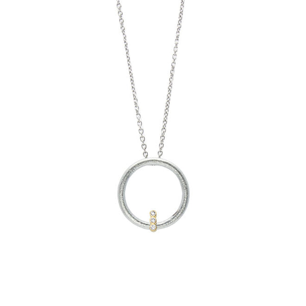 Angle pendant with diamonds