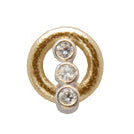 Angle earrings with diamonds