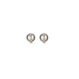 Angle earrings with diamonds