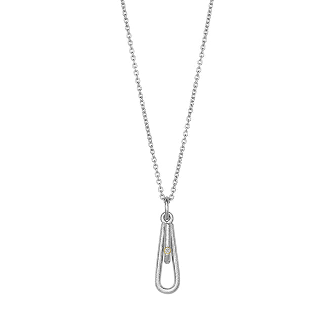 Ease drop pendant with diamond