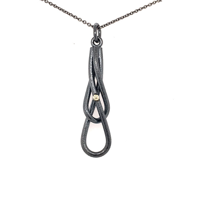 Ease drop pendant with 14K bullet