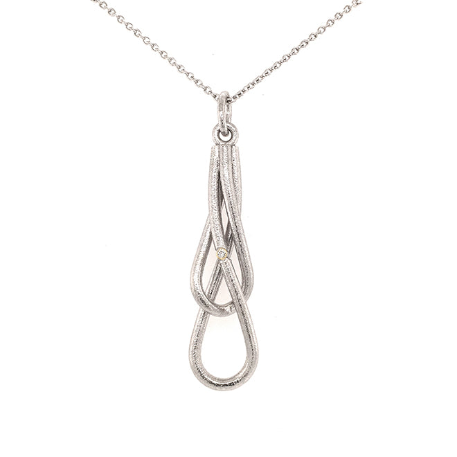 Ease drop pendant with diamond