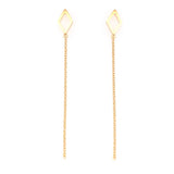 Rhombus earring with chains