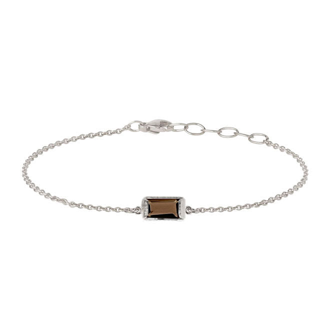 Square bracelet with Smokey quartz