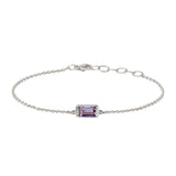 Square bracelet with Amethyst