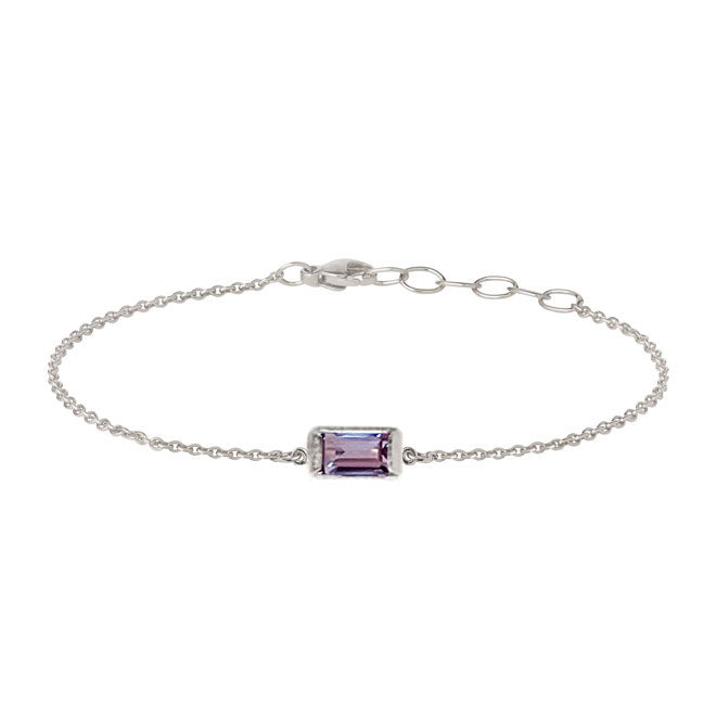 Square bracelet with Amethyst