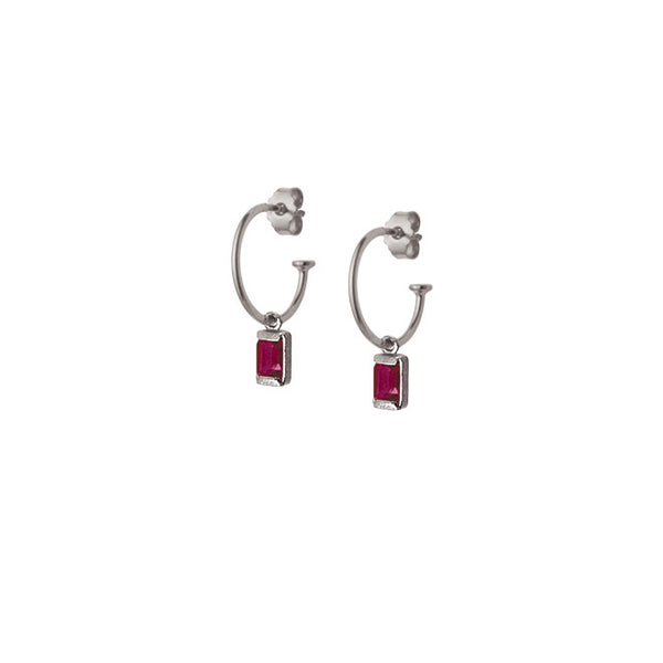 Square creol Pink topaz