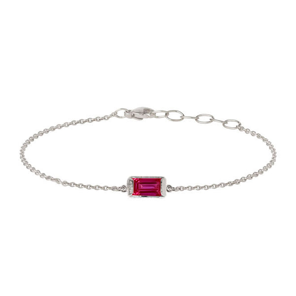Square bracelet with Pink topaz