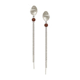 NORIA Earring with red jasper and chains