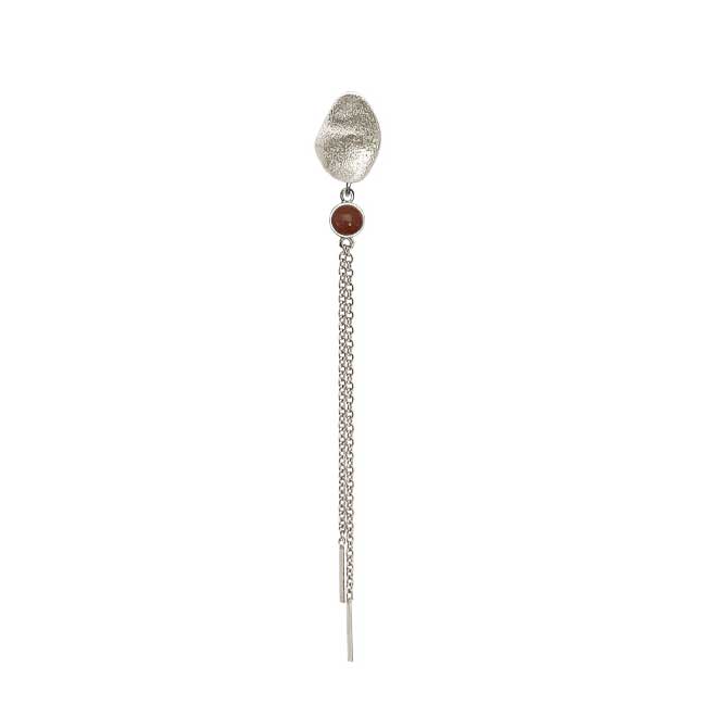 NORIA Earring with red jasper and chains